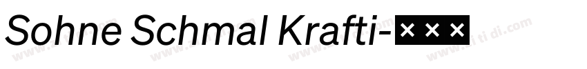 Sohne Schmal Krafti字体转换